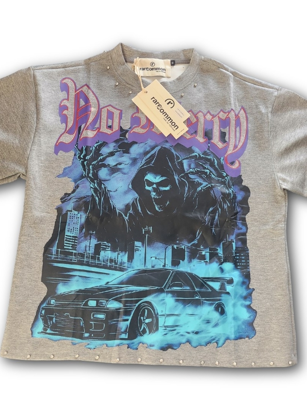 Rarecommon Grey Graphic Tee - Size Medium